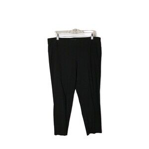 Eileen Fisher Black Women's Size Large Pull On Ponte Straight Leg Ankle Pants